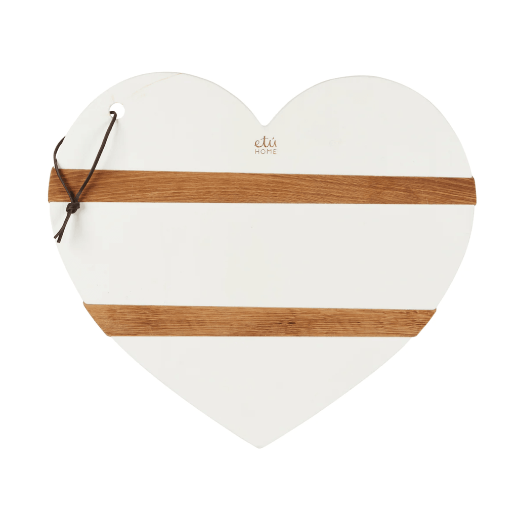Heart Charcuterie Cutting Board in White - Cutting & Cheese Boards - The Well Appointed House