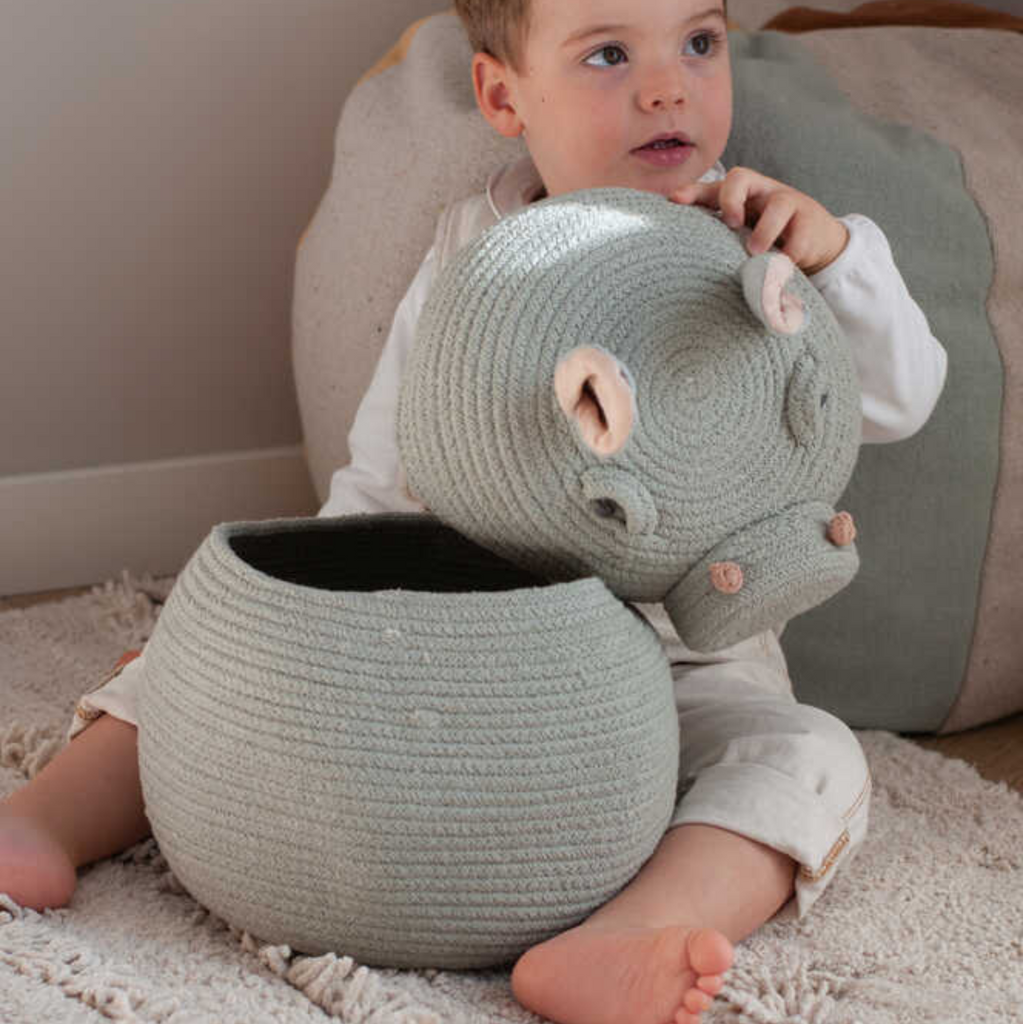 Henry The Hippo Decorative Basket For Kids - The Well Appointed House 
