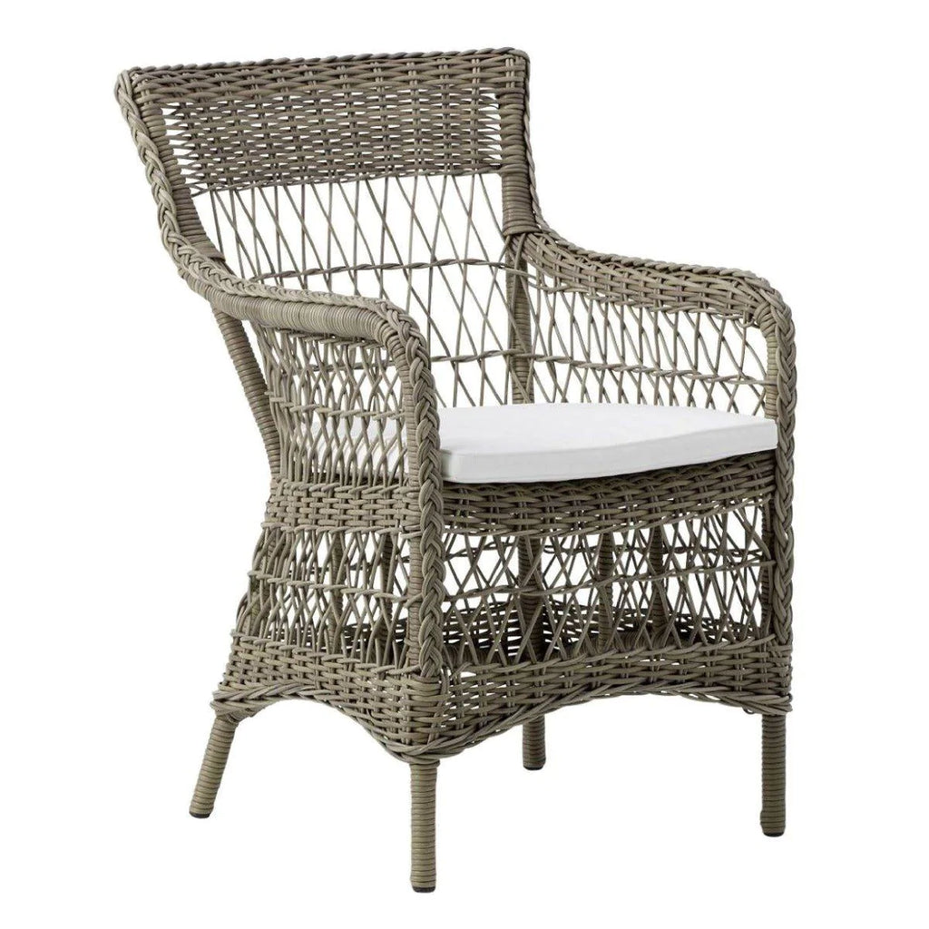 Highback ArtFibre™ Woven Arm Chair With Optional Cushion - Dining Chairs - The Well Appointed House