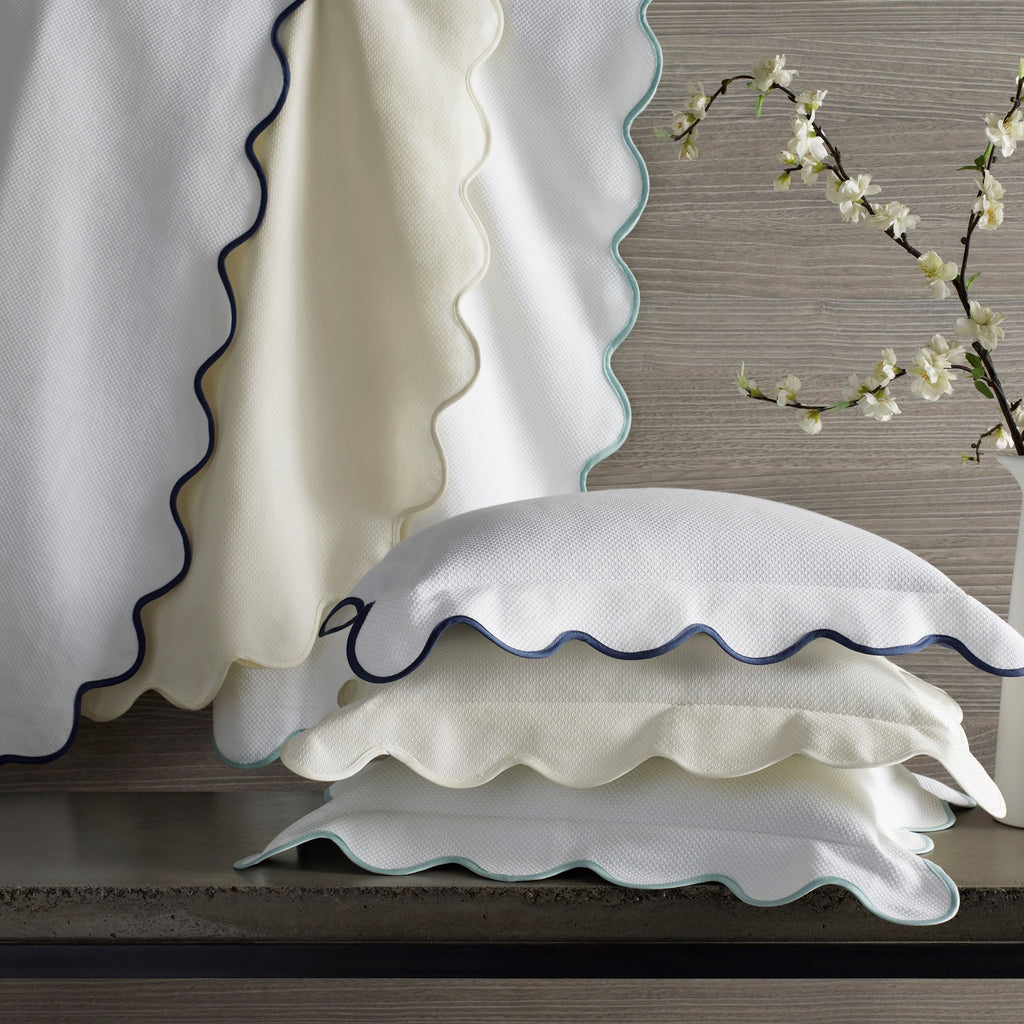 Honeycomb Scalloped Hem Coverlet - The Well Appointed House