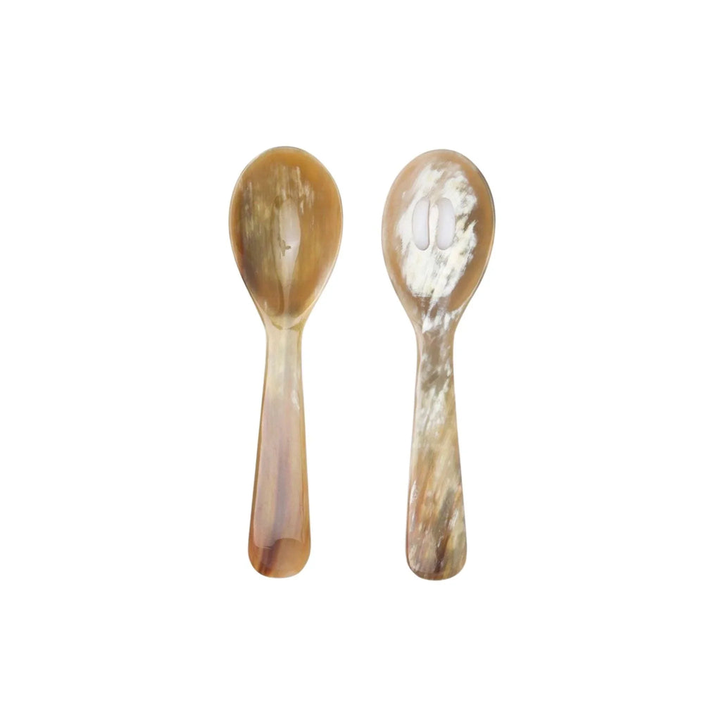 Horn Bone Serving Spoon Set in Natural Finish - Serveware - The Well Appointed House