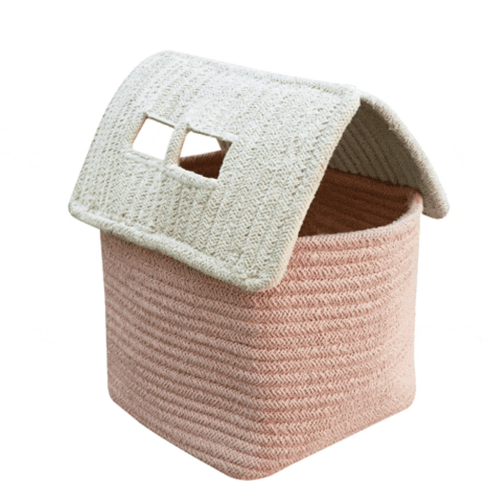House Shaped Basket in Vintage Nude - The Well Appointed House 