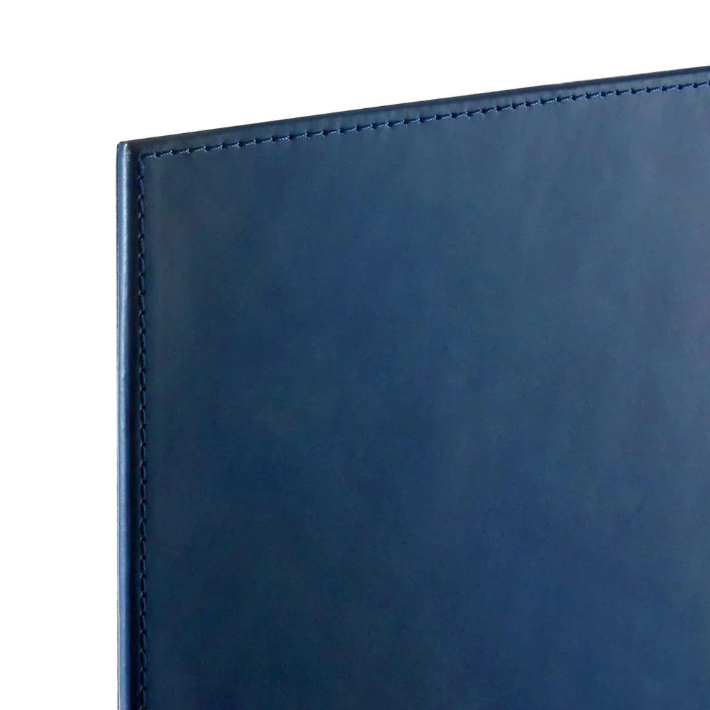 Hunter Desk Blotter in Navy Blue Leather - Stationery & Desk Accessories - The Well Appointed House