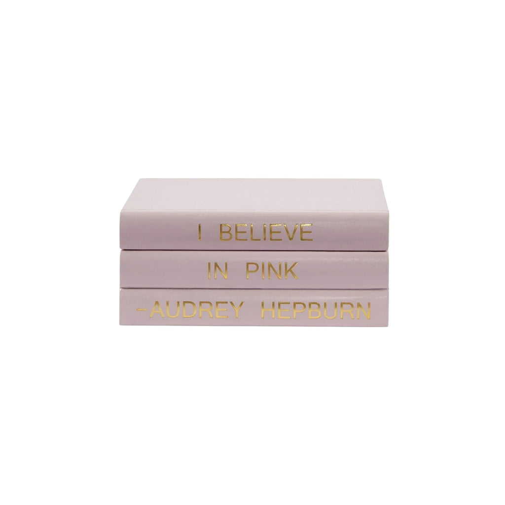 "I Believe in Pink" Audrey Hepburn Quote Decorative Box - Decorative Boxes - The Well Appointed House