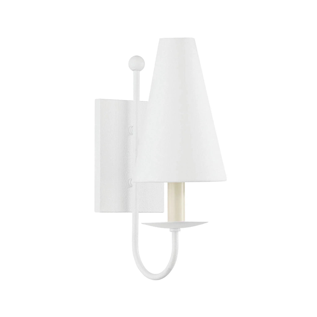 Idris Wall Sconce in White Gesso - Sconces - The Well Appointed House