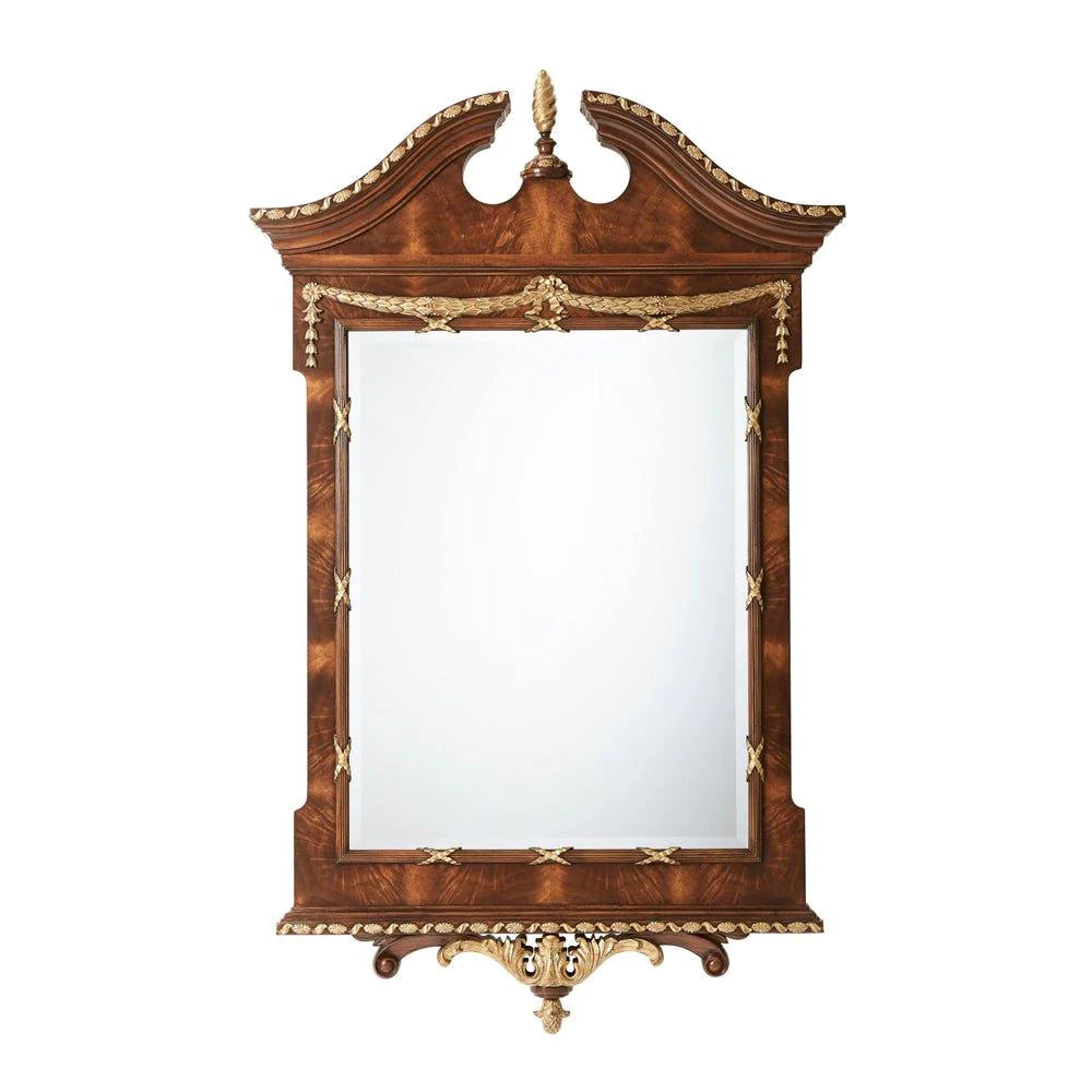 India Silk Bedroom Carved Wall Mirror - Wall Mirrors - The Well Appointed House