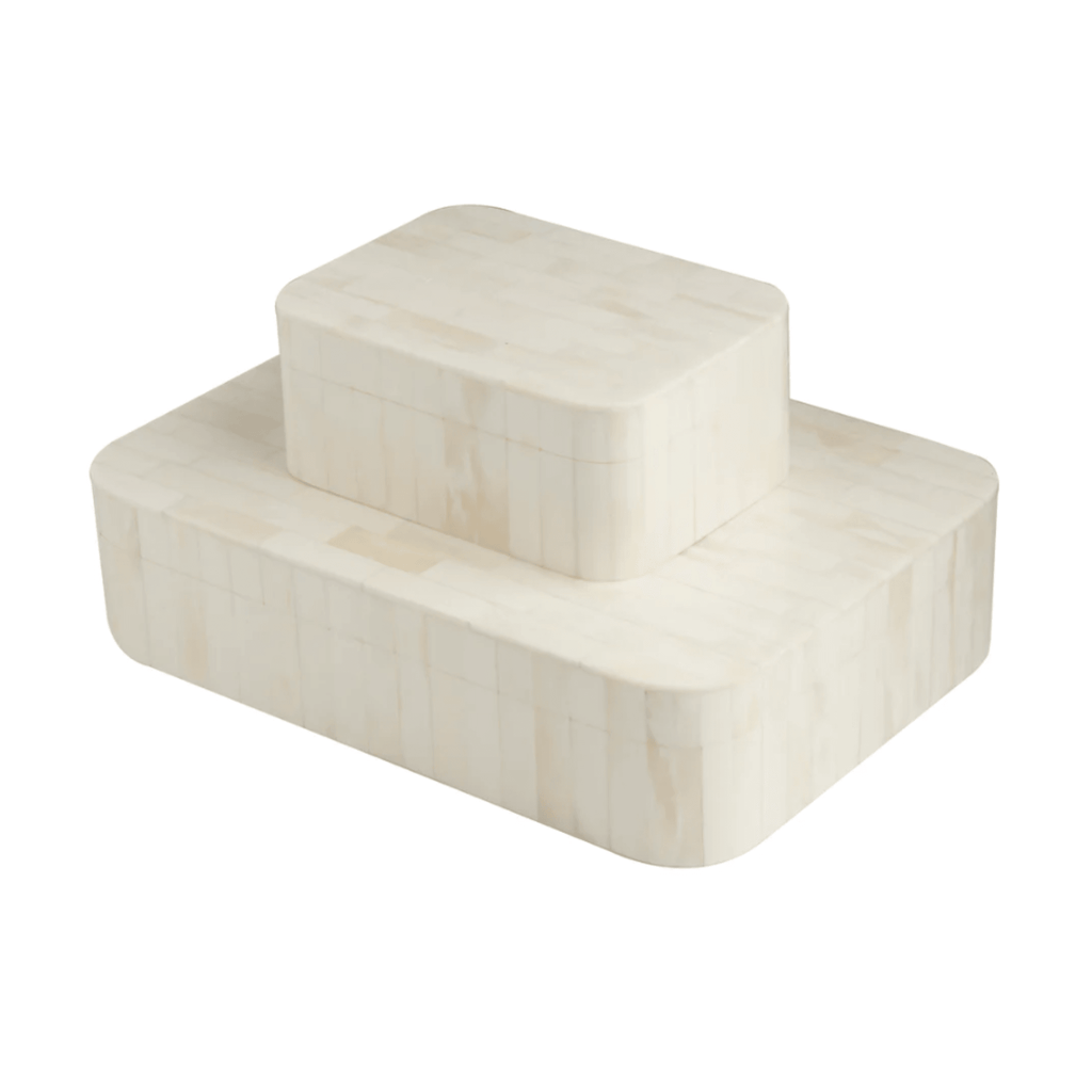 Inlaid Ivory Bone Decorative Box - Available in Two Sizes – The Well ...