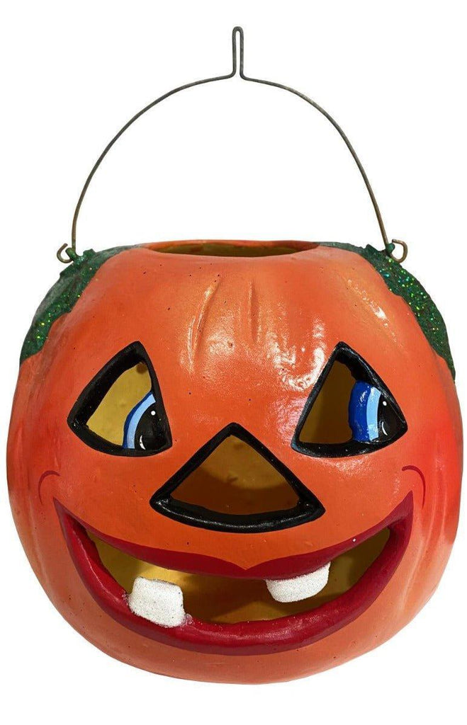 Ino Schaller Paper Mache Jack-O-Lantern Bucket Halloween Decoration - Halloween - The Well Appointed House