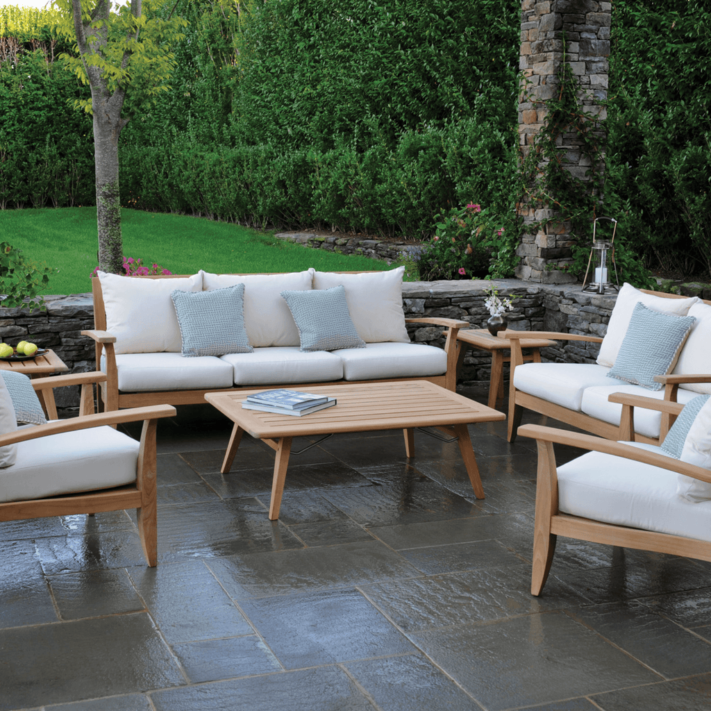 Ipanema Outdoor Teak Sofa with Cushions - Outdoor Sofas & Sectionals - The Well Appointed House