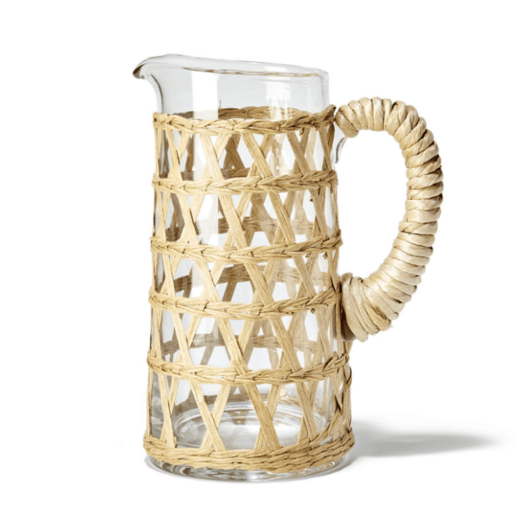 Island Chic Hand-Woven Lattice 32 oz. Pitcher - Serveware - The Well Appointed House