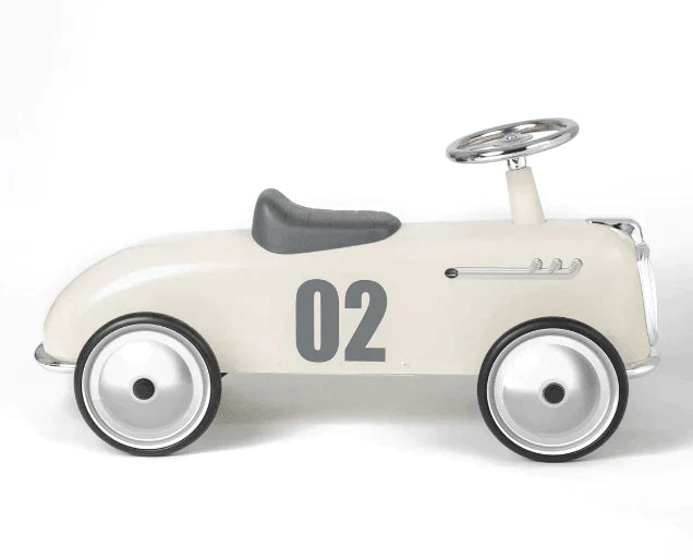 Ivory White Ride-On Roadster Car - Little Loves Pedal Cars Bikes & Tricycles - The Well Appointed House