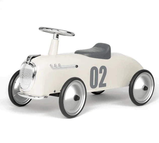 Ivory White Ride-On Roadster Car - Little Loves Pedal Cars Bikes & Tricycles - The Well Appointed House