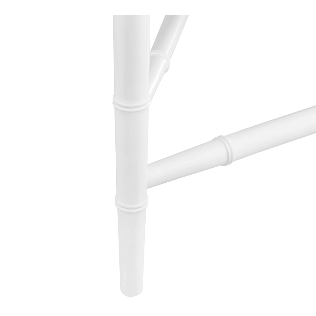 Jardin Eggshell White Faux Bamboo Fretwork Chippendale Counter Stool - Bar & Counter Stools - The Well Appointed House