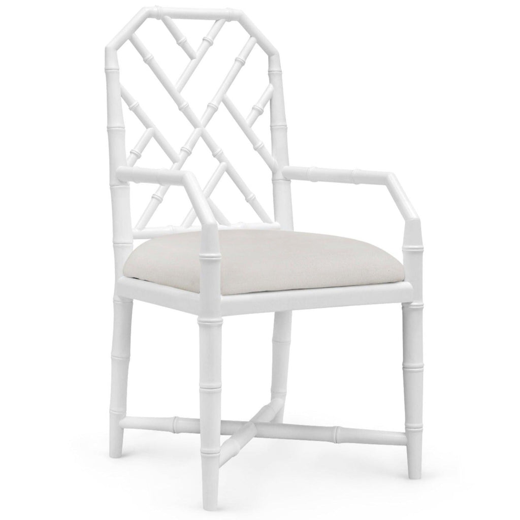 Jardin Faux Bamboo Chinoiserie Lattice Armchair - Dining Chairs - The Well Appointed House