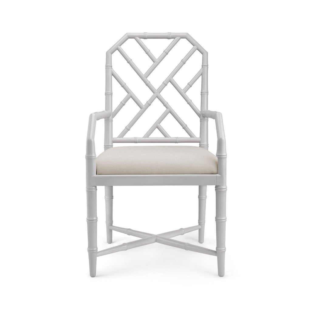 Jardin Faux Bamboo Chinoiserie Lattice Armchair - Dining Chairs - The Well Appointed House