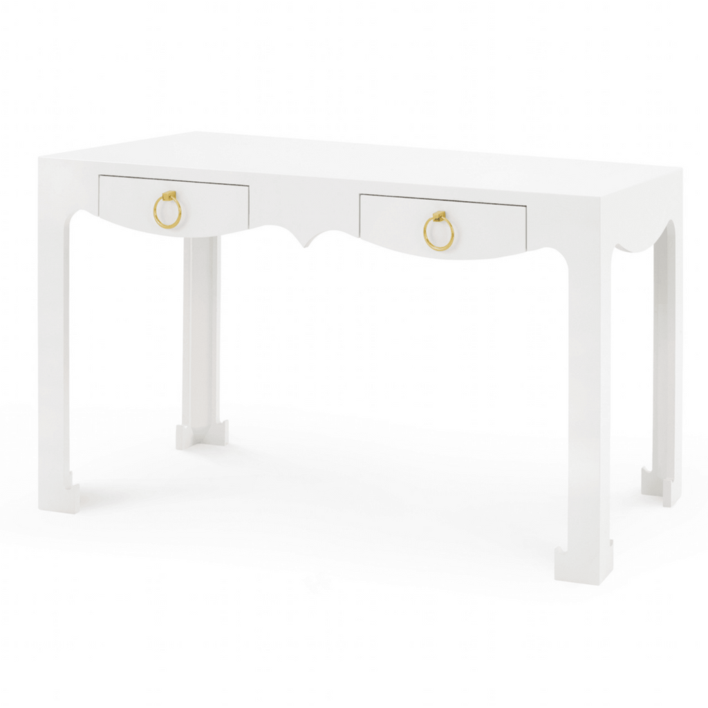 Jordan Console Table-Desk in Chiffon White - Desks & Desk Chairs - The Well Appointed House
