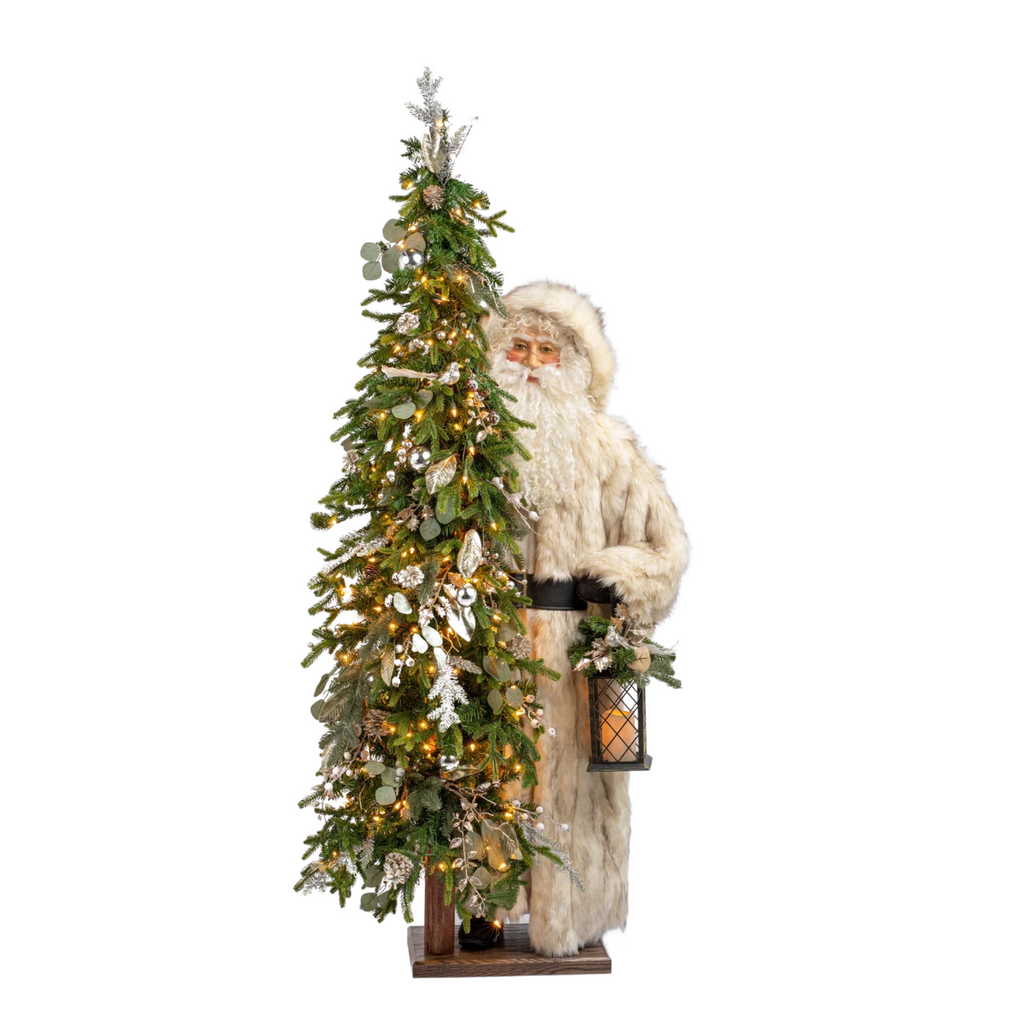Joyous Noel First Edition Life Size Decorative Santa With Tree- The Well Appointed House