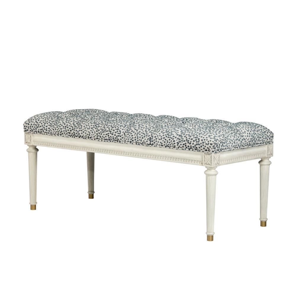 Juliet Bench In Salted White Finish - Ottomans, Benches & Stools - The Well Appointed House