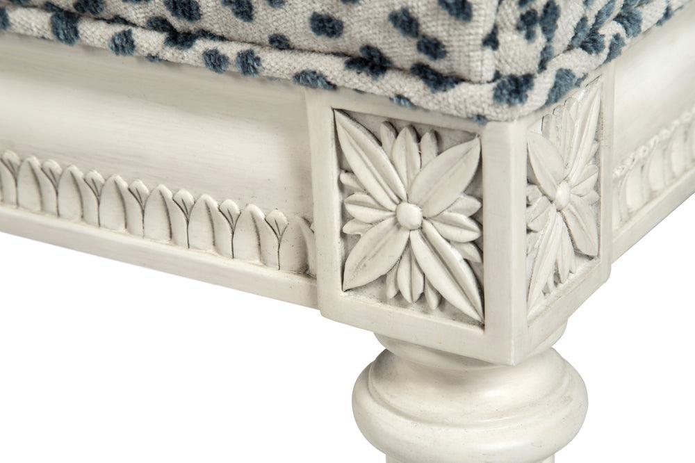 Juliet Bench In Salted White Finish - Ottomans, Benches & Stools - The Well Appointed House
