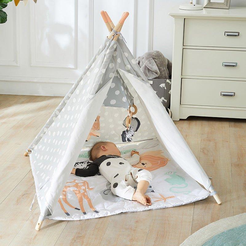 Jungle Animal Activity Play Gym Teepee for Babies - Little Loves Playhouses Tents & Treehouses - The Well Appointed House