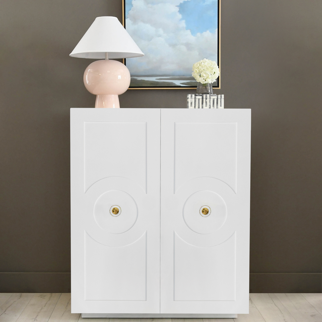 White Justine Two Door Cabinet - The Well Appointed House