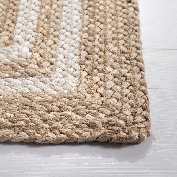 Jute Ivory & Natural Geometric Patterned Area Rug - Rugs - The Well Appointed House