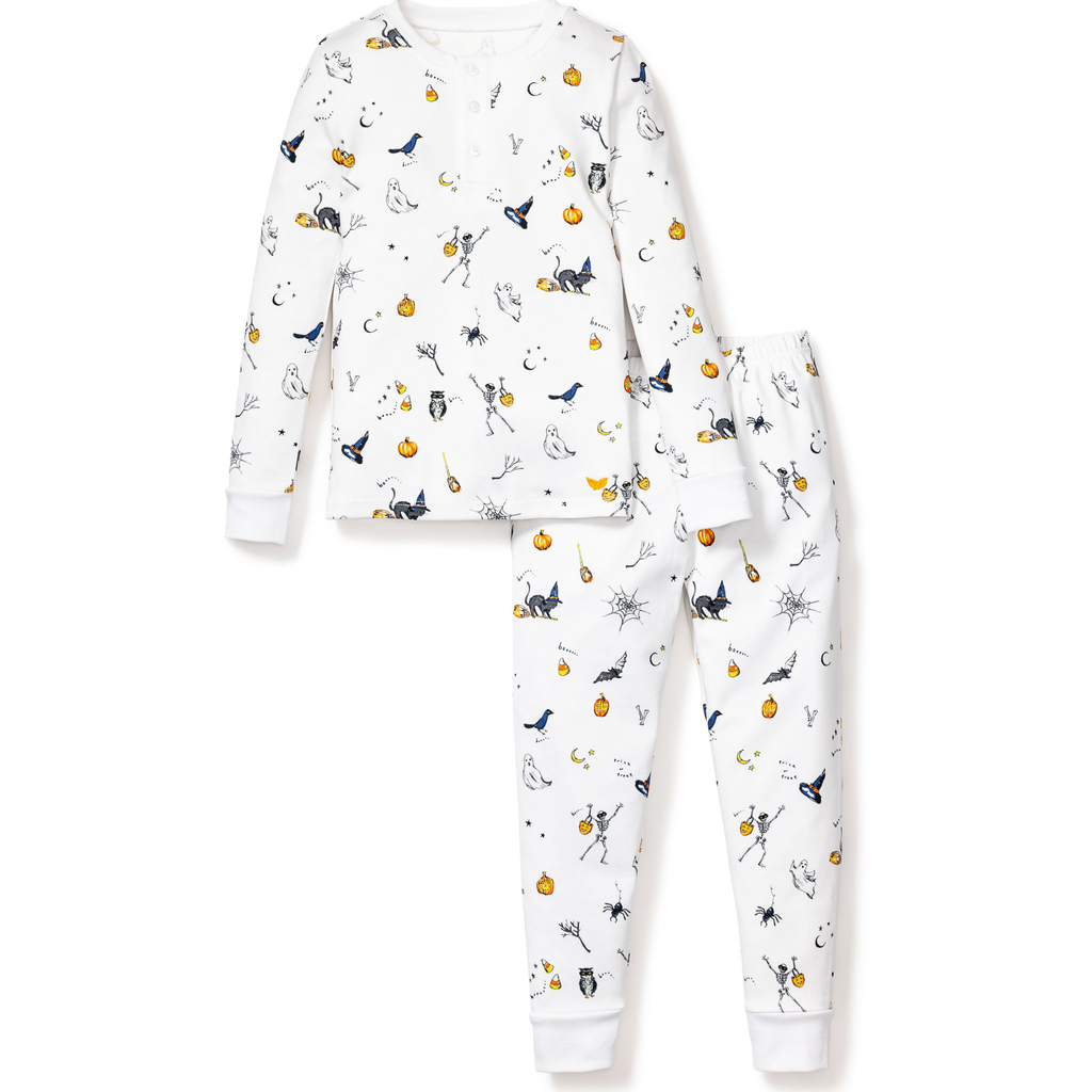 Kid's Pima Snug Fit Pajama Set in Trick or Treat - The Well Appointed House 
