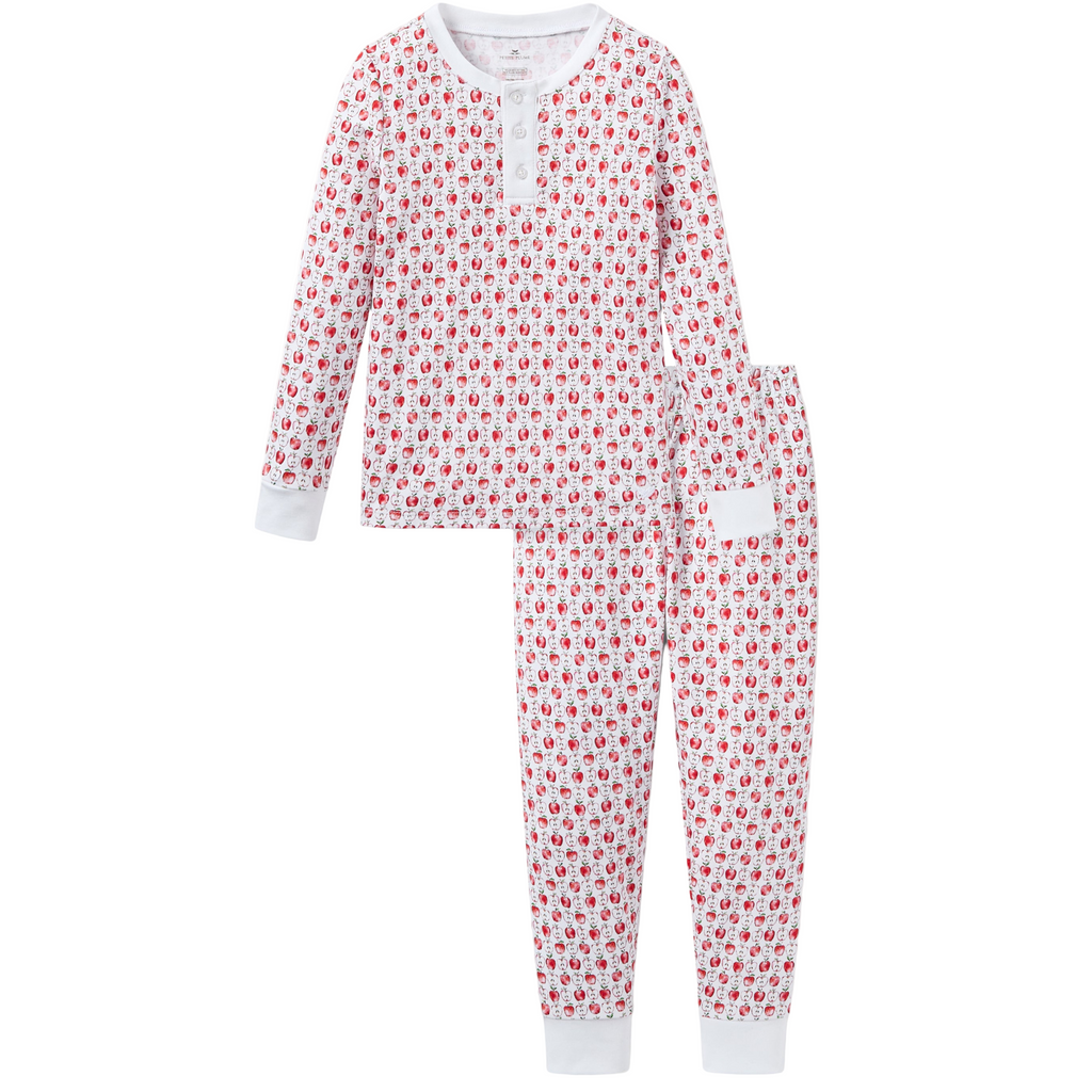 Kid's Pima Snug Fit Pajama Set in Autumn Orchards - The Well Appointed House 