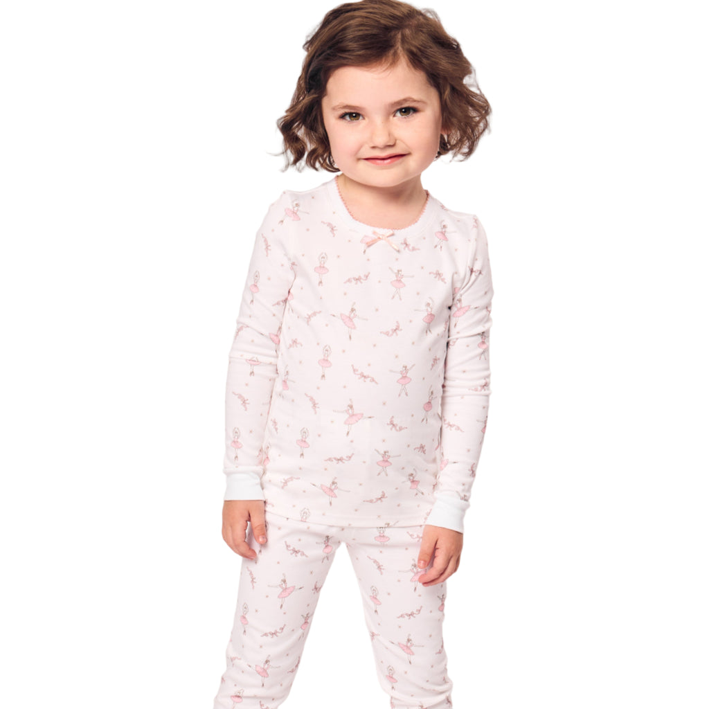 Kid's Pima Snug Fit Pajama Set in Sugar Plum Fairy - The Well Appointed House 