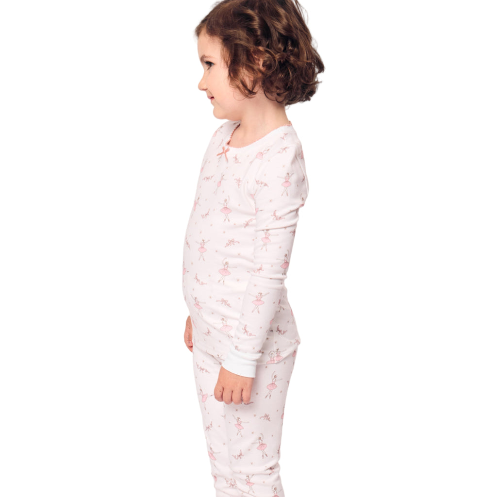 Kid's Pima Snug Fit Pajama Set in Sugar Plum Fairy - The Well Appointed House 