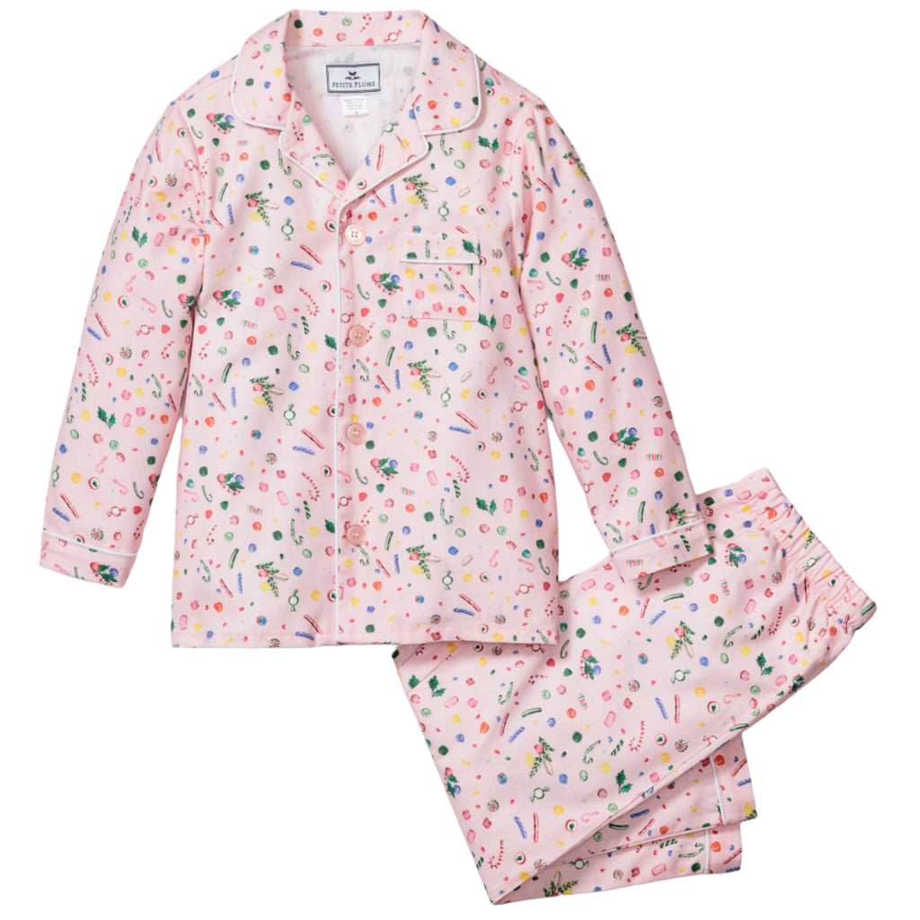 Kid's Twill Pajama Set in Vintage Sweets - The Well Appointed House 