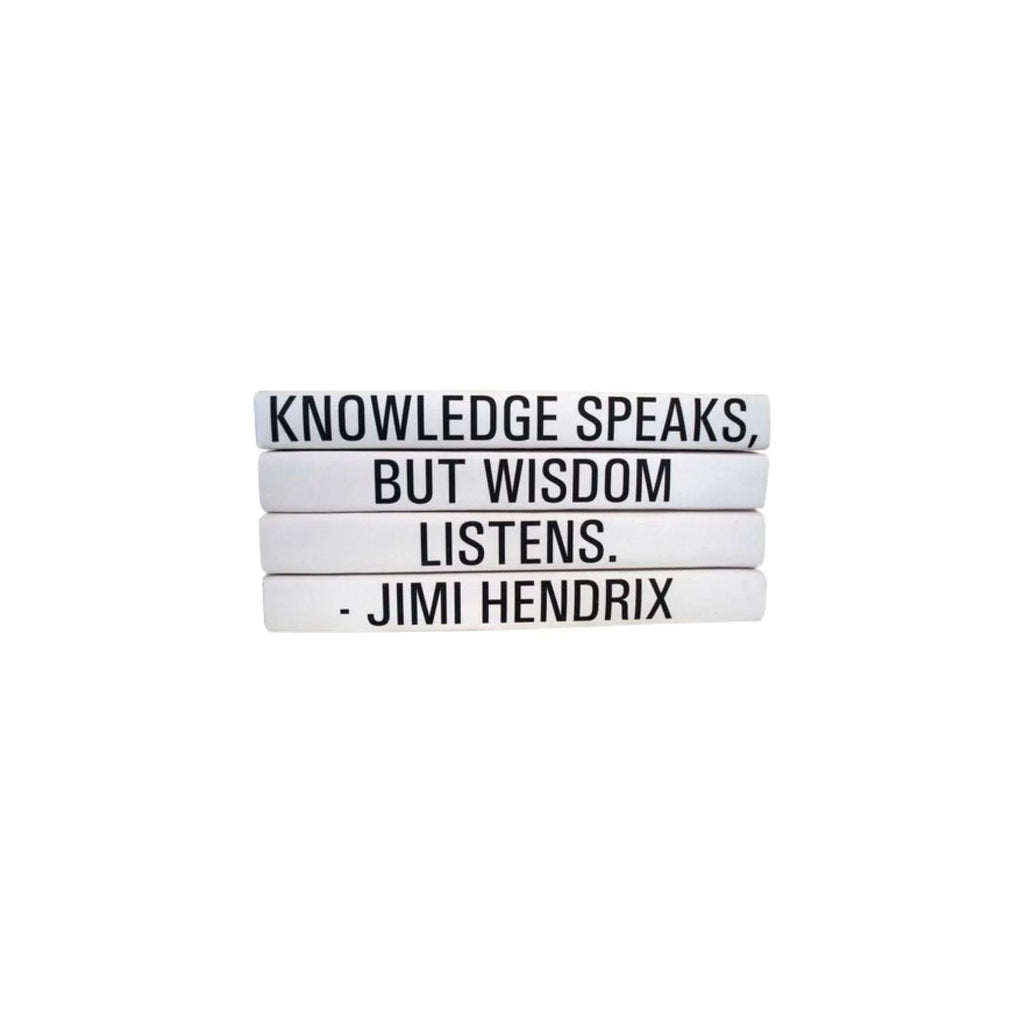 "Knowledge Speaks, But Wisdom Listens" Decorative Book Set - Books - The Well Appointed House