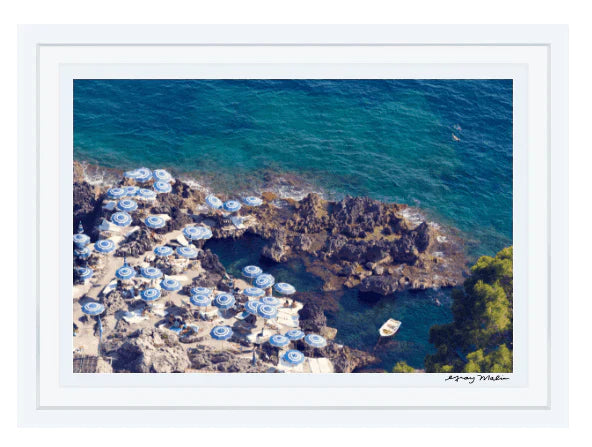 La Fontelina Beach Club Umbrellas, Capri Print by Gray Malin - Photography - The Well Appointed House