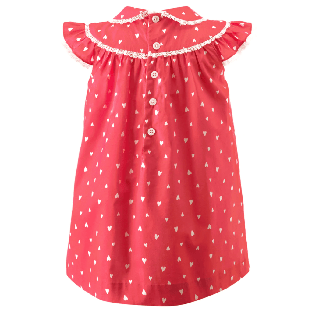 Lace Trim Heart Dress for Girls - Little Loves Girl Clothing - The Well Appointed House