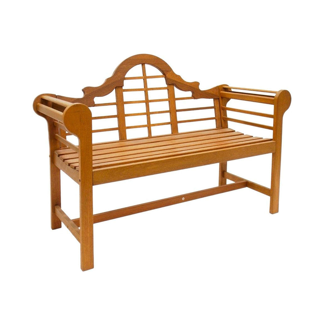 Lacquer Lutyen Outdoor Wooden Bench - Garden Stools & Benches - The Well Appointed House