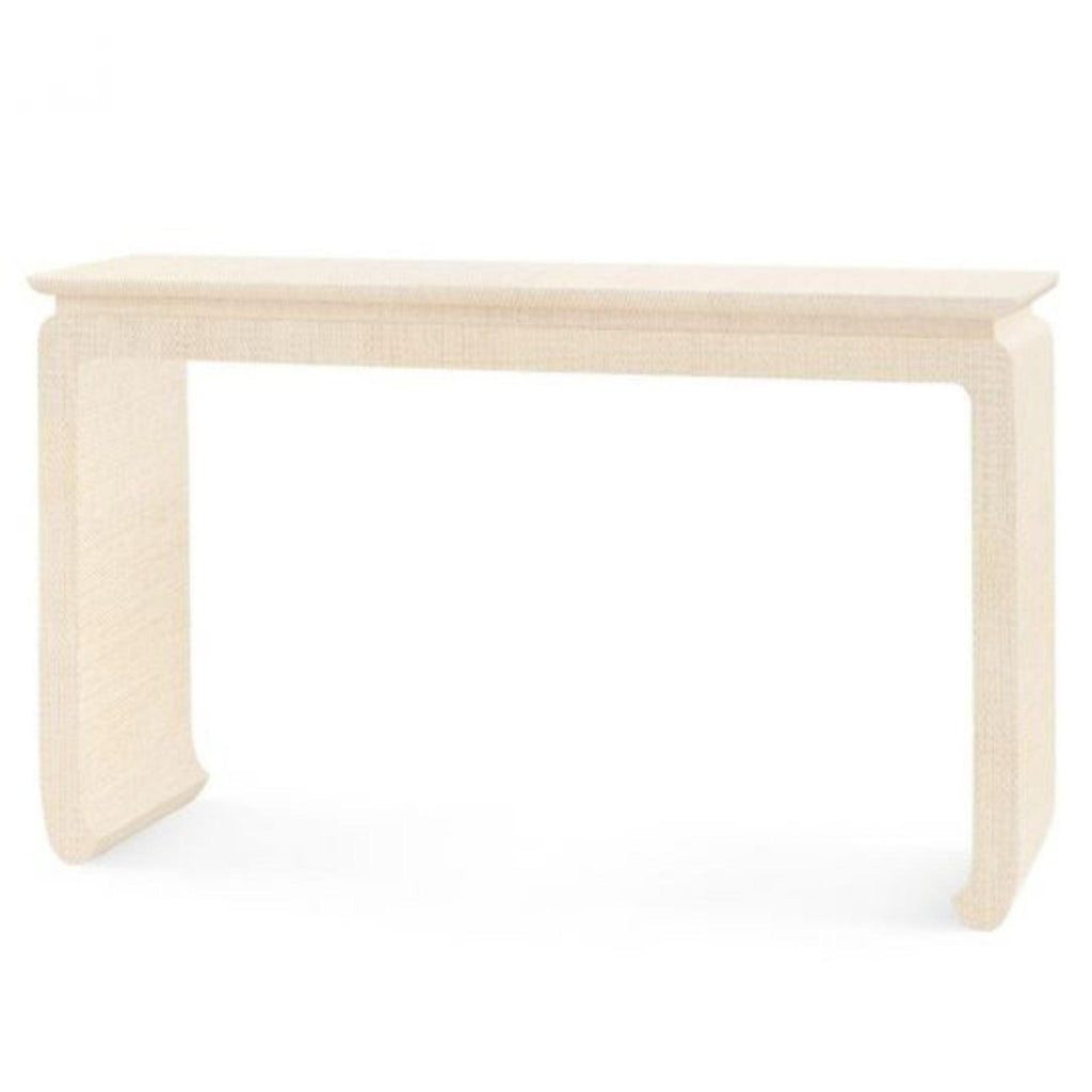 Lacquered Heavy Linen Elina Console Table – The Well Appointed House