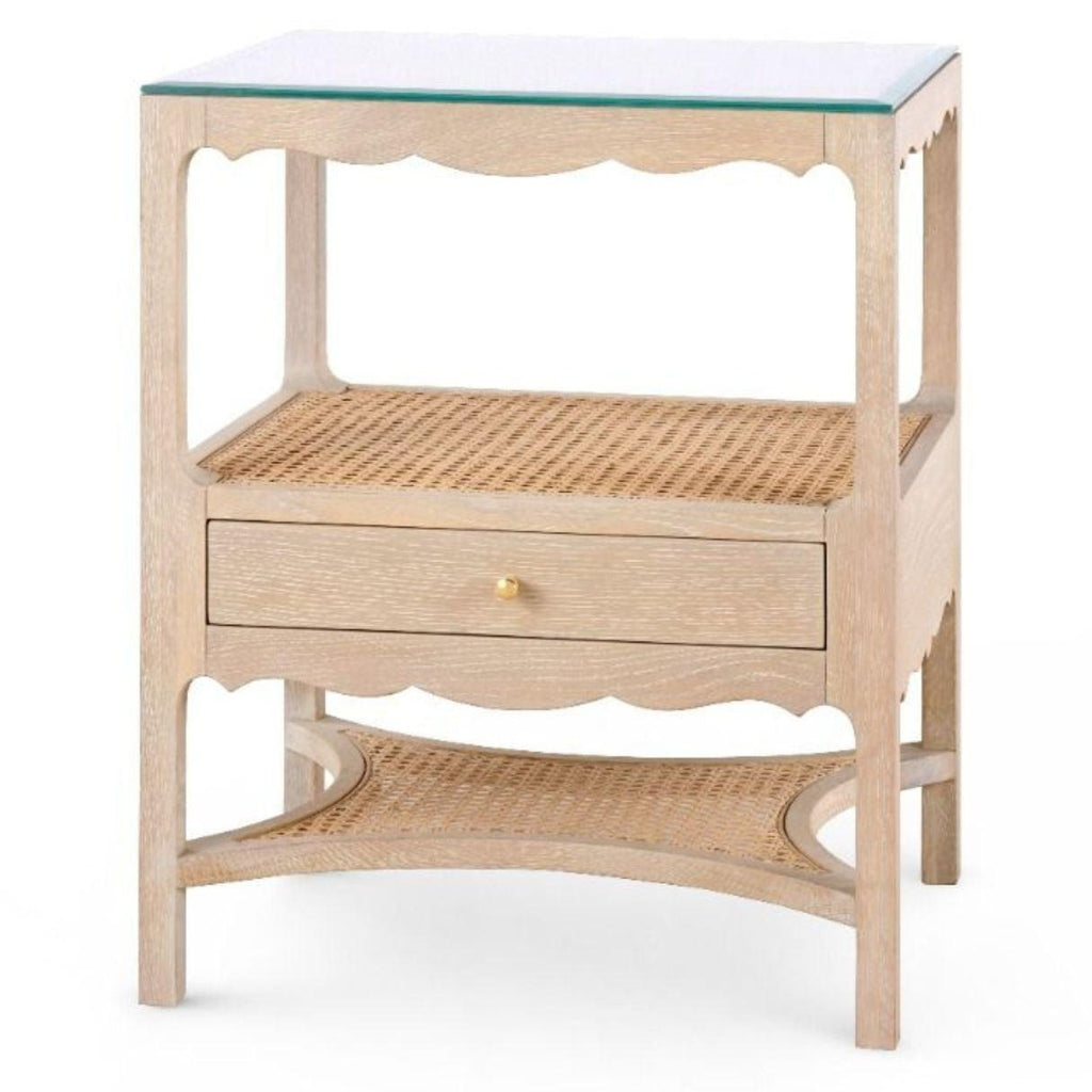 Lacquered Oak Ariana One Drawer Side Table - Side & Accent Tables - The Well Appointed House