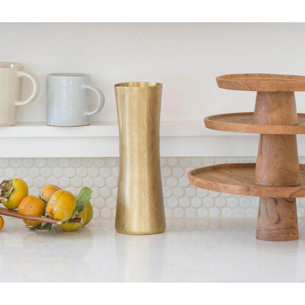 Large Cake Stands in Natural Teak - Serveware - The Well Appointed House