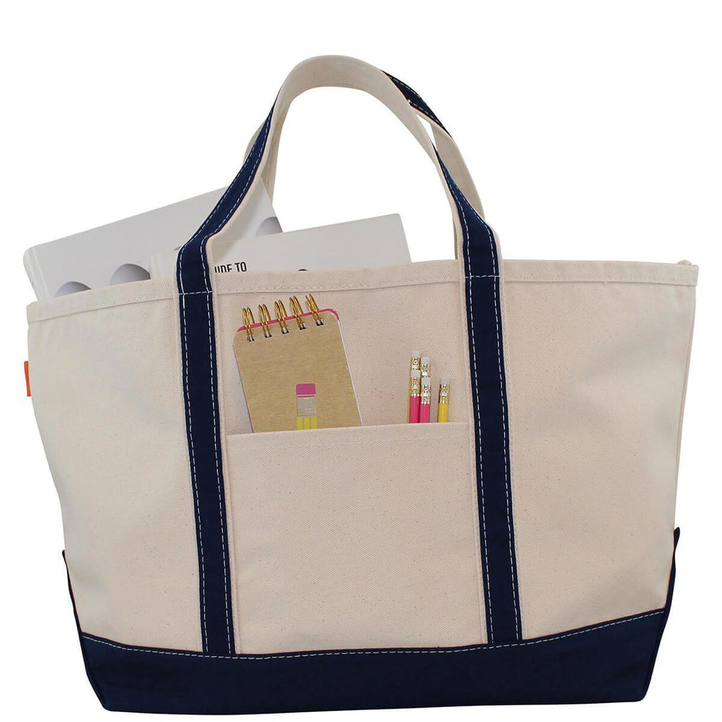Large Canvas Boat Tote Bag - Personalized Gifts - The Well Appointed House