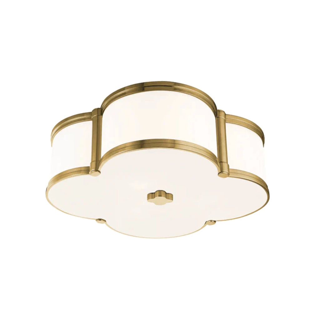 Large Chandler Scalloped Quatrefoil Ceiling Flush Mount Available in Three Finishes - Flush Mounts - The Well Appointed House