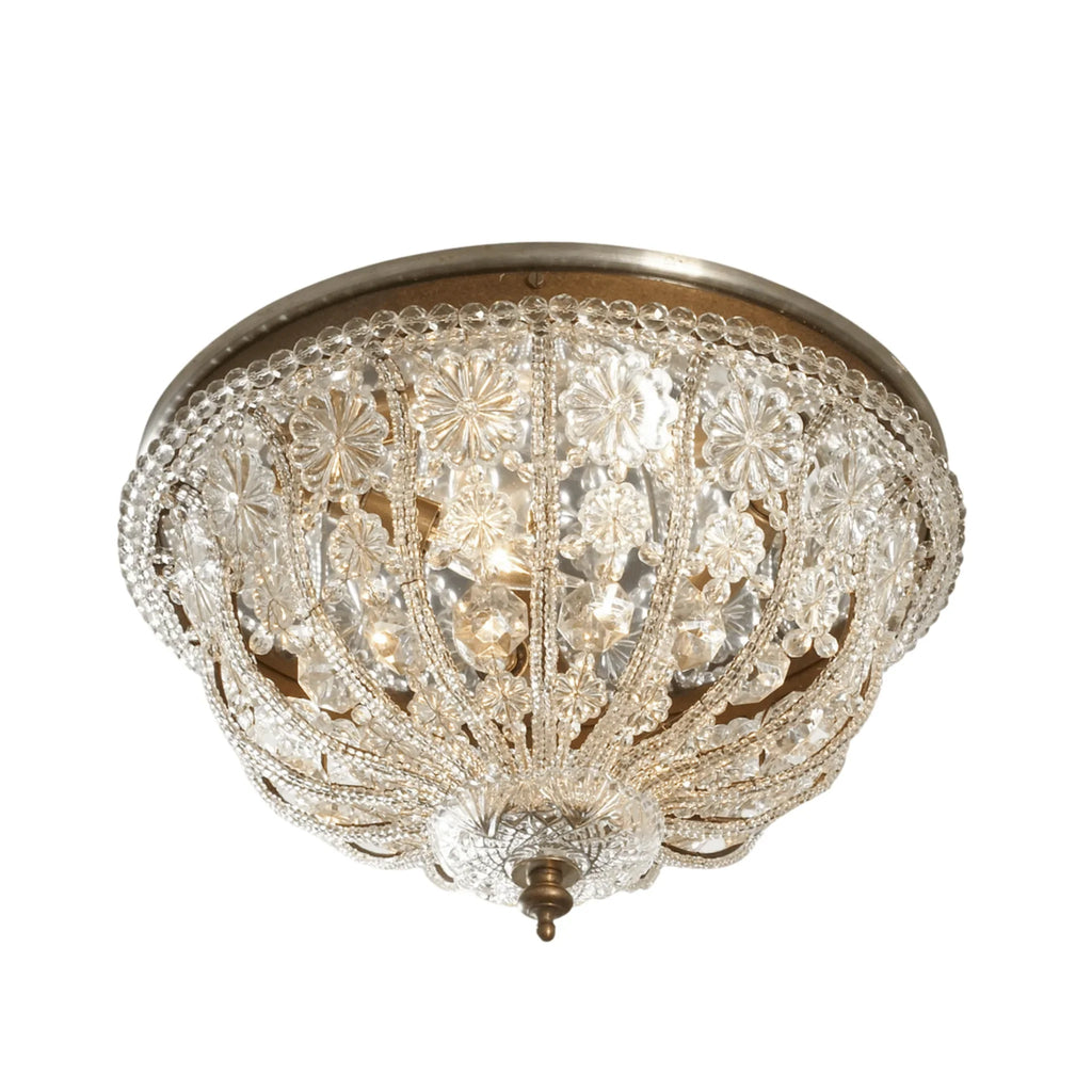 Large Crystal Flushmount Light - Flush Mounts - The Well Appointed House