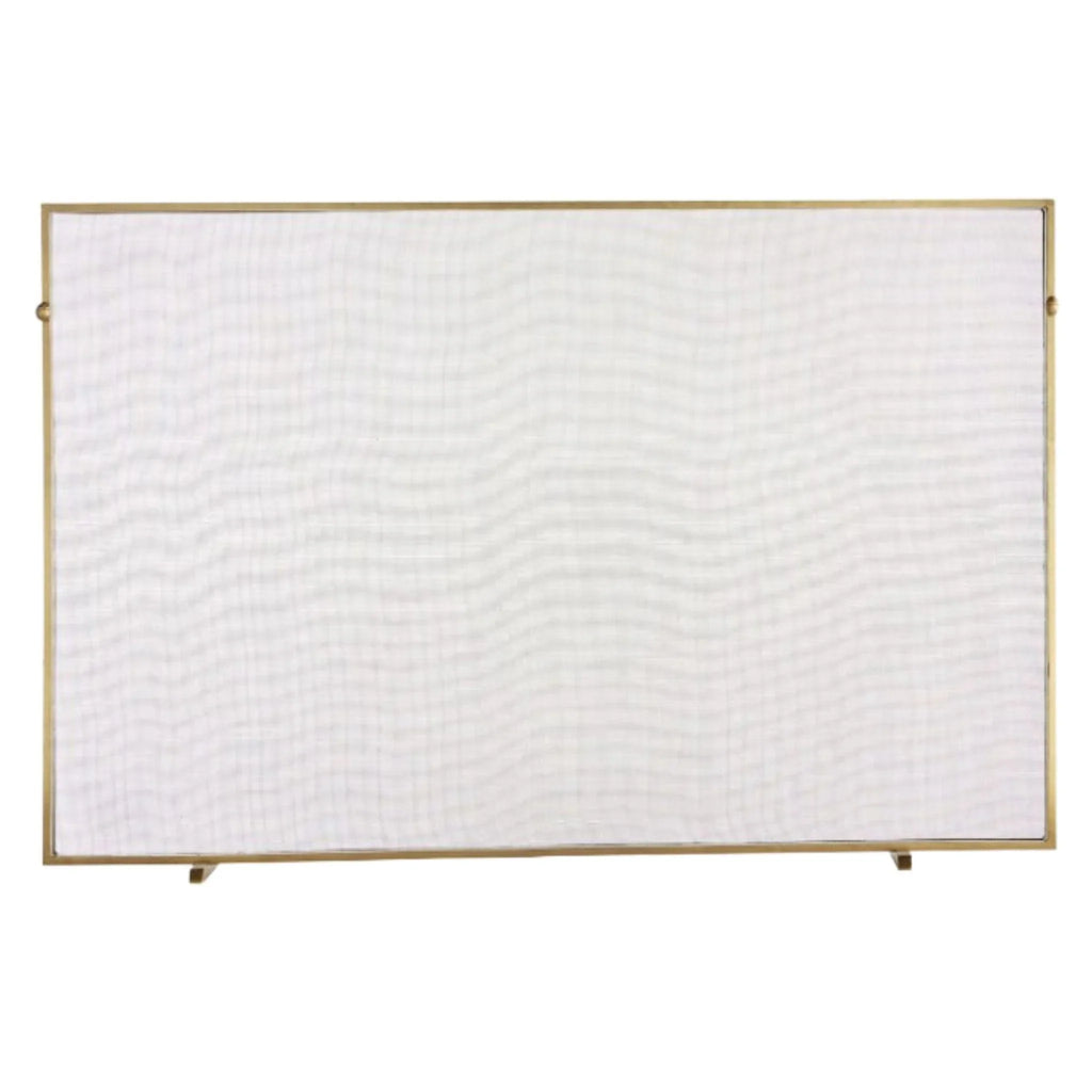 Large Gita Classic Fireplace Screen in Antique Brass - Fireplace Accessories - The Well Appointed House