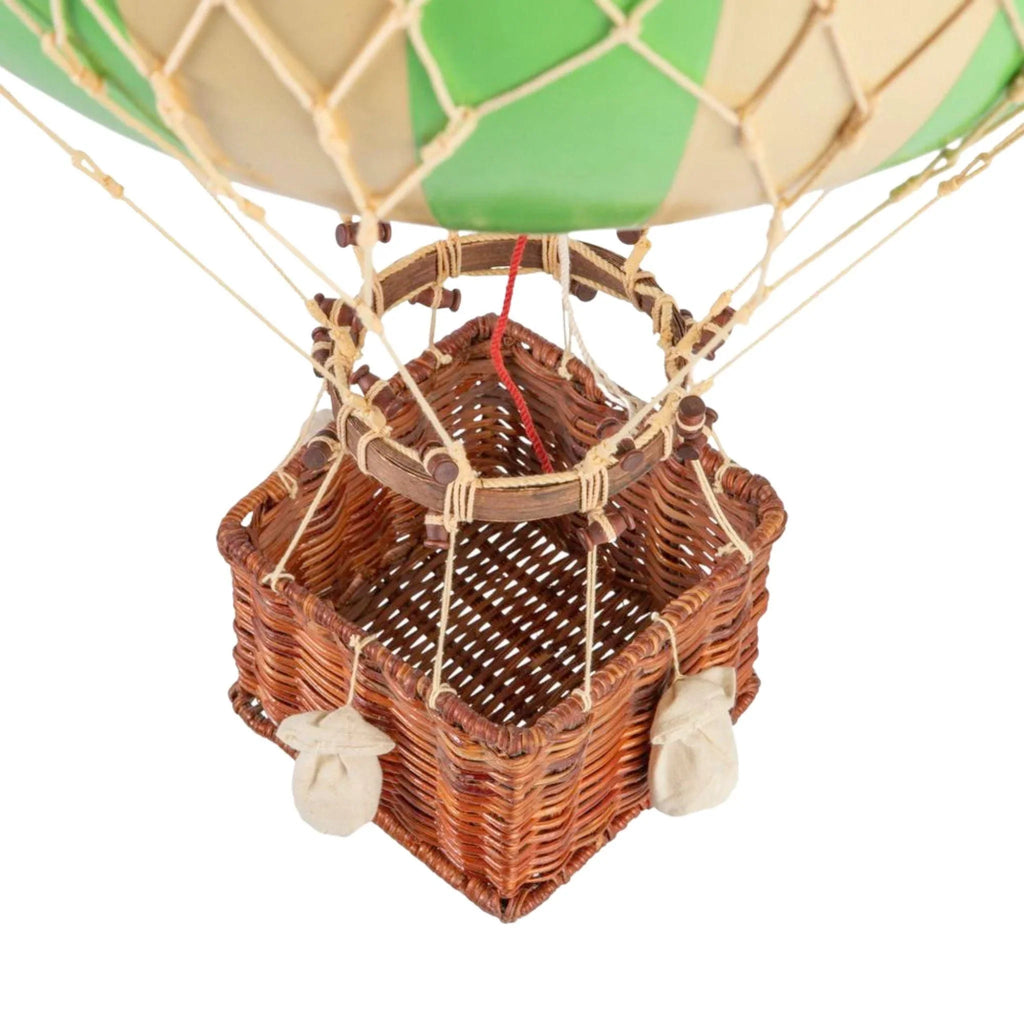 Large Green & Gold Striped Hot Air Balloon Model - Little Loves Decor - The Well Appointed House