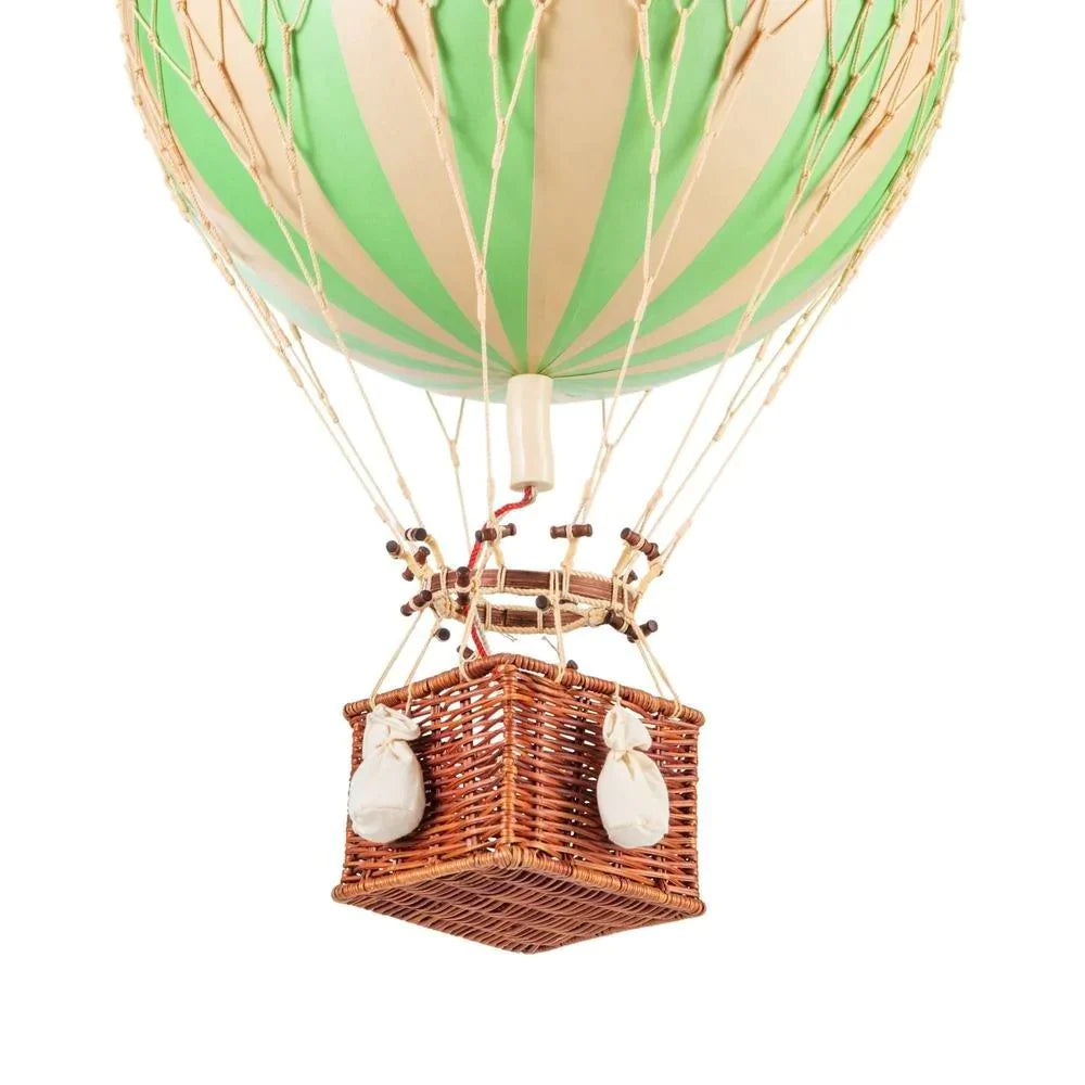Large Green & Gold Striped Hot Air Balloon Model - Little Loves Decor - The Well Appointed House