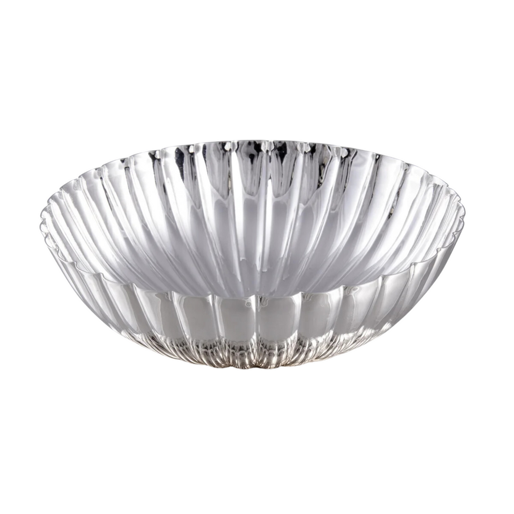 Large Silver Plated Fluted Bowl - The Well Appointed House