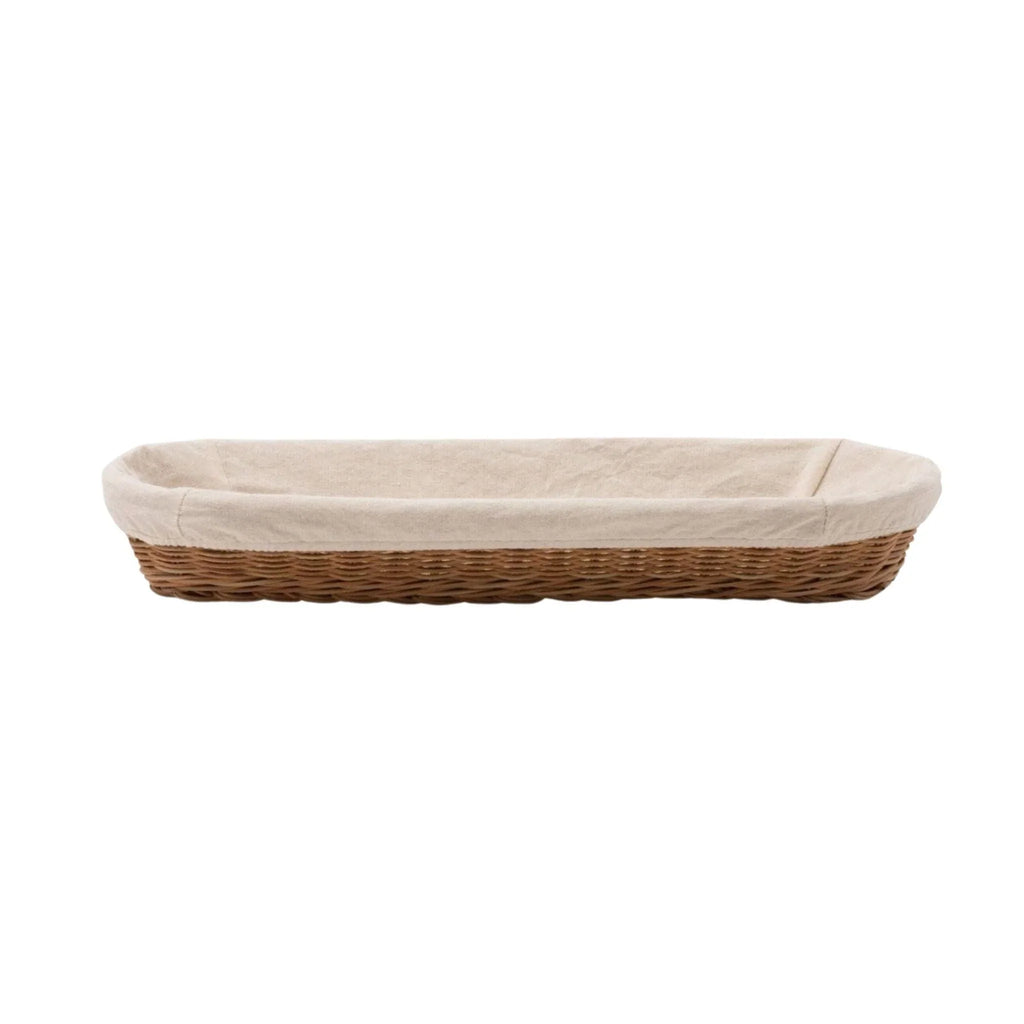 Large Natural Rattan Oblong Trays - Serveware - The Well Appointed House