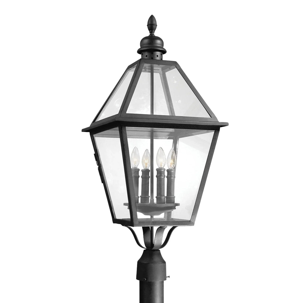 Large Outdoor Textured Black Townsend Lamp Post - Outdoor Lighting - The Well Appointed House