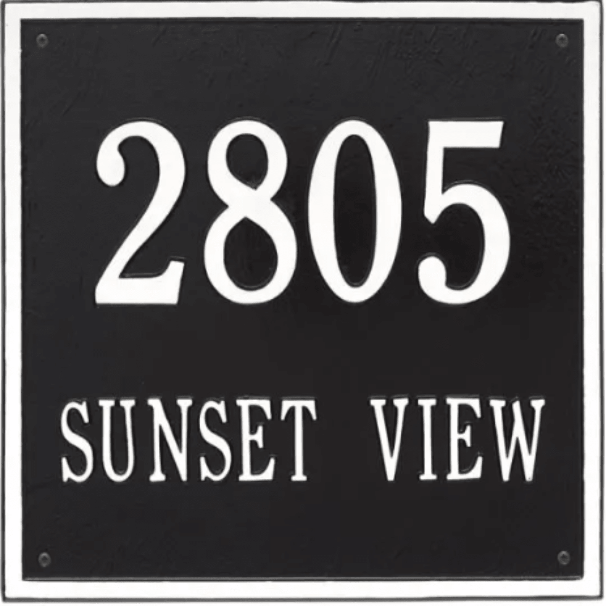 Large Personalized Square Two Line Address Wall Plaque– Available in M ...