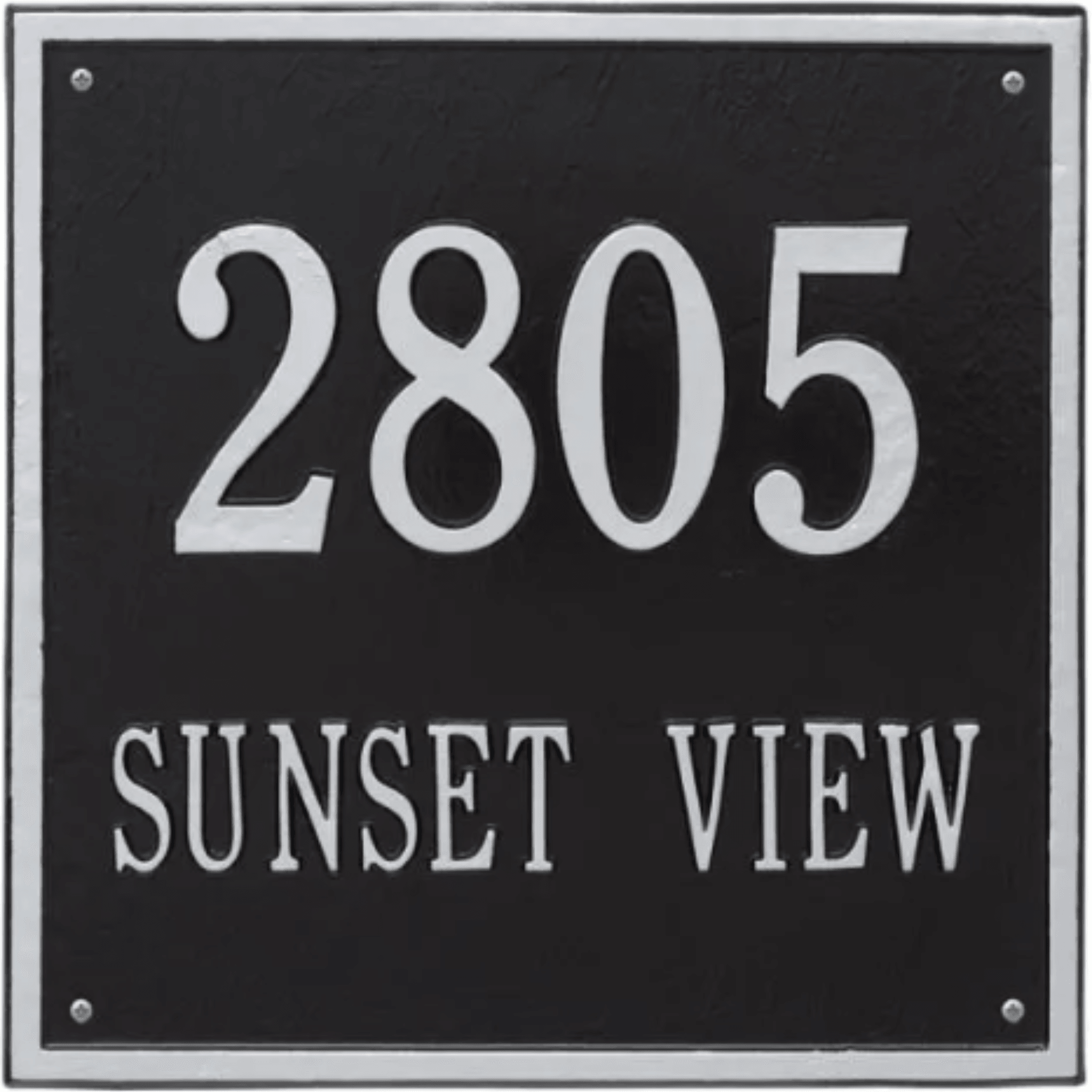 Large Personalized Square Two Line Address Wall Plaque– Available in M ...