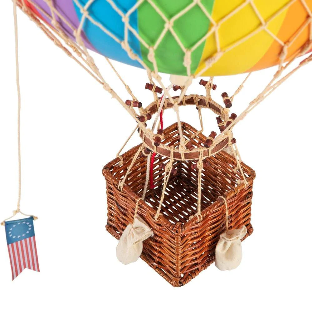 Large Rainbow Striped Hot Air Balloon Model - Little Loves Decor - The Well Appointed House